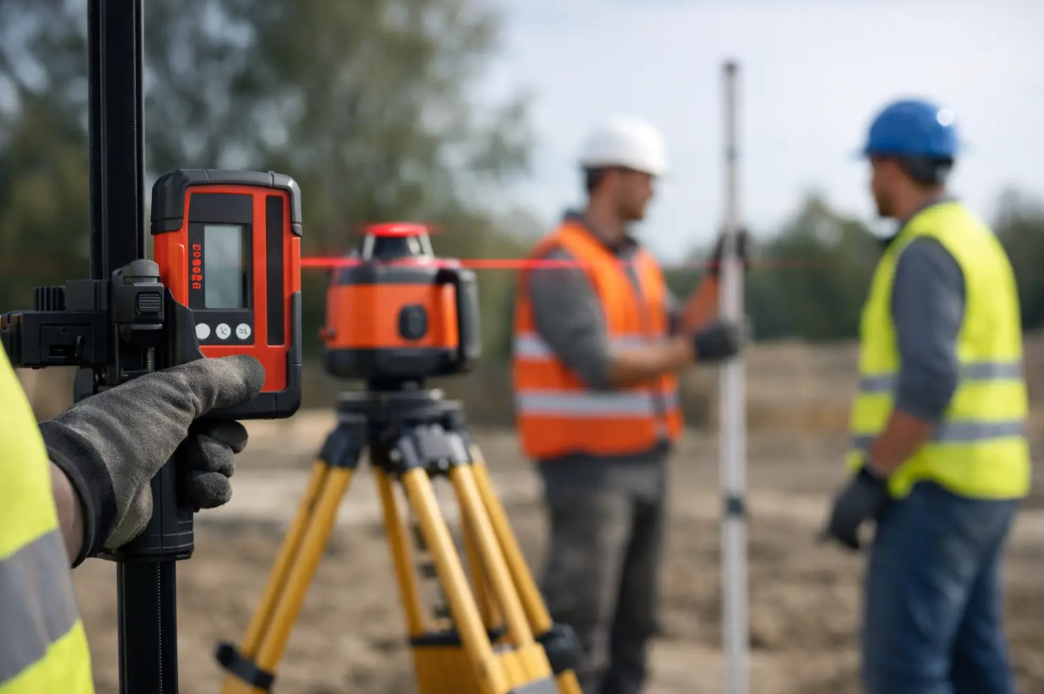 Externý prijímač k rotačnému laseru v praxi