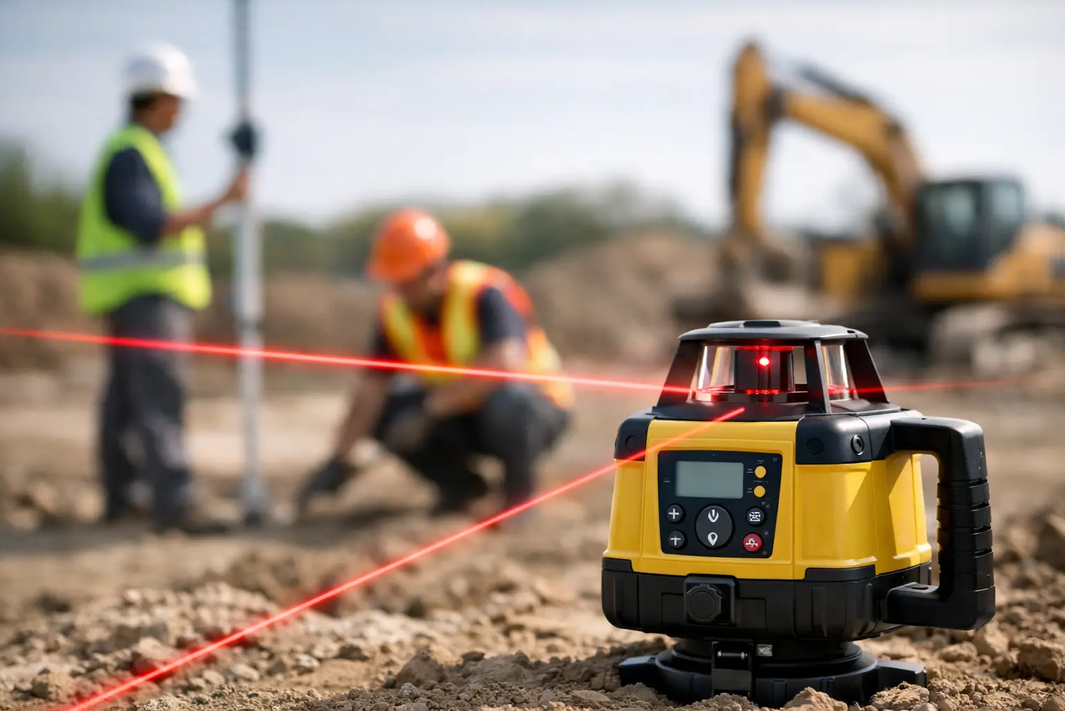 Digitálny rotačný laser pre presné sklony