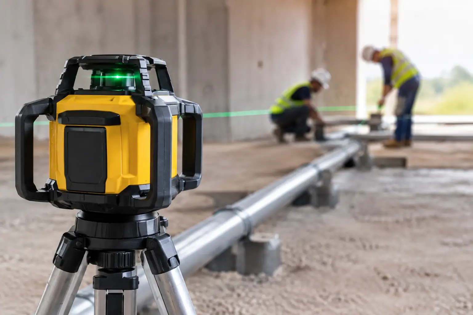 Rotačný laser na spád kanalizácie bez chýb